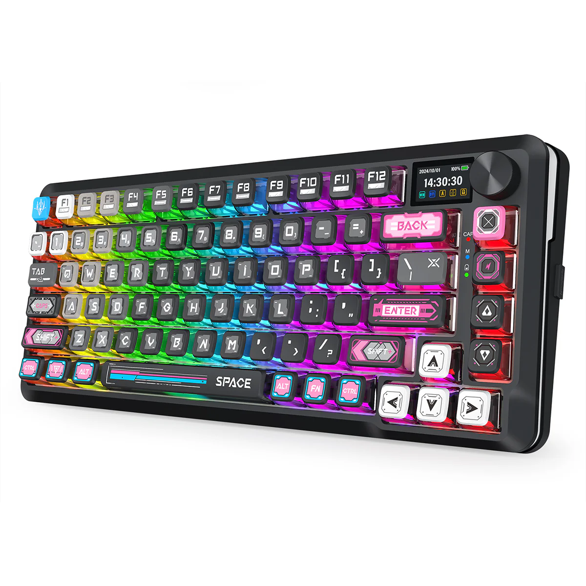 Redragon K708RGB-PRO FLEKACT LCD screen GASKET Gaming Keyboard BK Redragon K708RGB-PRO FLEKACT LCD screen GASKET Gaming Keyboard BK